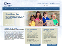 Tablet Screenshot of fourwindshospital.com